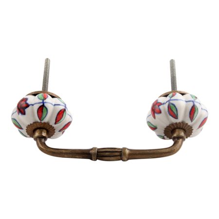 Plumeria Mystical Flower Ceramic Bridge Handle